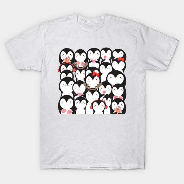 Kawaii Penguins T-Shirt by smoochugs